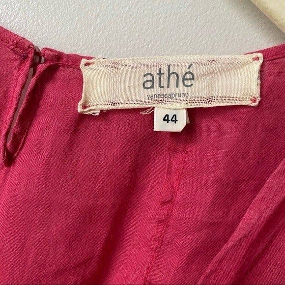 Vanessa Bruno Athe Ramie Coral Dress Size 44 or US Large / 12 - Picture 4 of 5